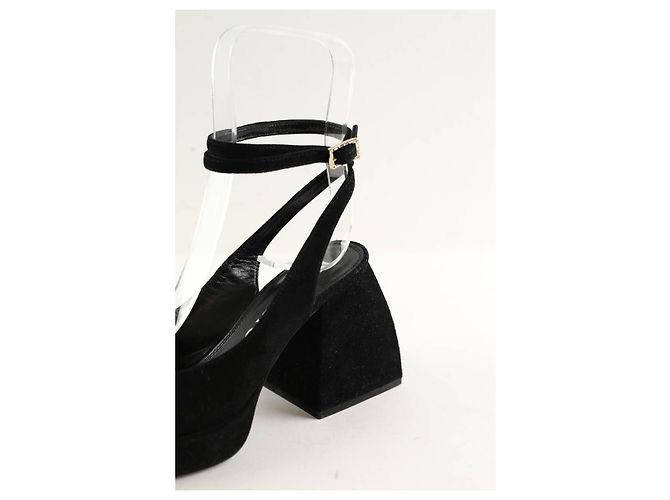 Nodaleto Tacchi in scamosciato neri Nero - vista 4