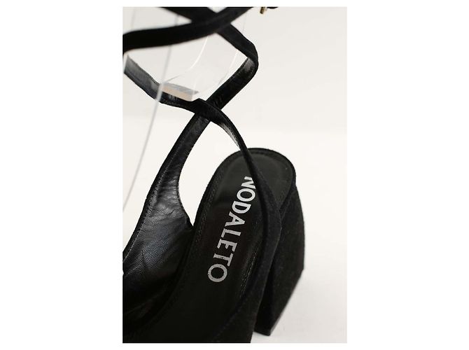Nodaleto Tacchi in scamosciato neri Nero - vista 5