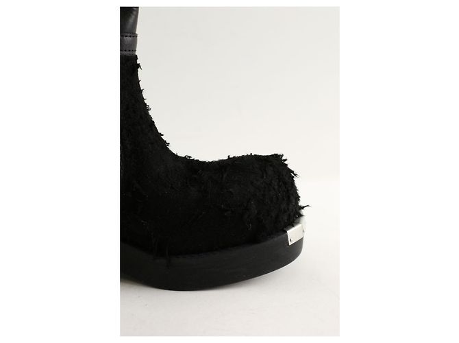 Mm6 Botas de cuero negro - vista 4