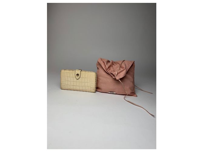 Vintage Miu Miu Leather Crocodile Emblossed White - view 2