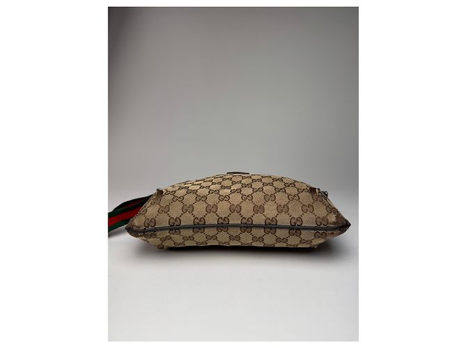 Vintage Gucci Monogramm Canvas Tasche Beige Braun - Ansicht 12