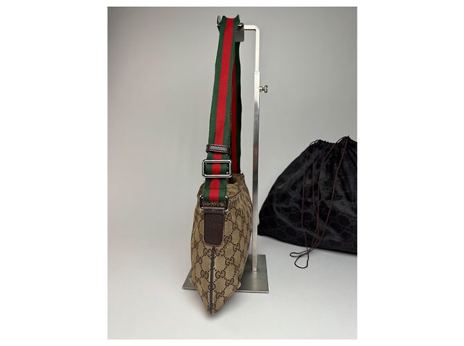 Vintage Gucci Monogramm Canvas Tasche Beige Braun - Ansicht 6