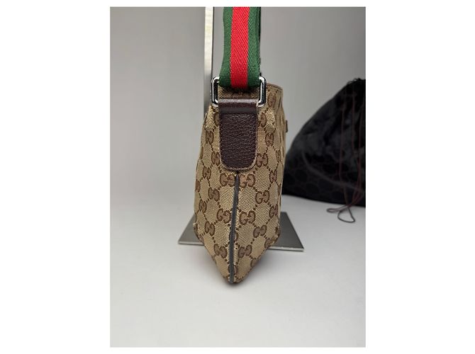 Vintage Gucci Monogramm Canvas Tasche Beige Braun - Ansicht 7