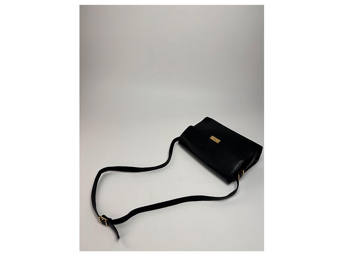 Vintage Givenchy Tasche aus schwarzem Leder mit Schlangenprägung - Ansicht 10