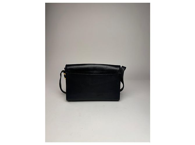 Vintage Givenchy Tasche aus schwarzem Leder mit Schlangenprägung - Ansicht 15