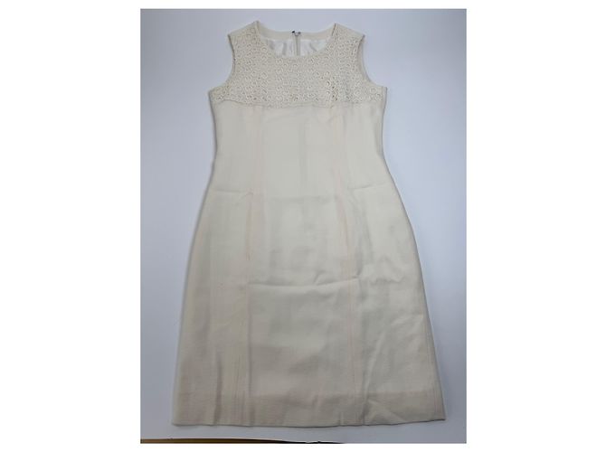 Courreges Vintage Courrèges Leinenkleid Weiß 38/M - Ansicht 3