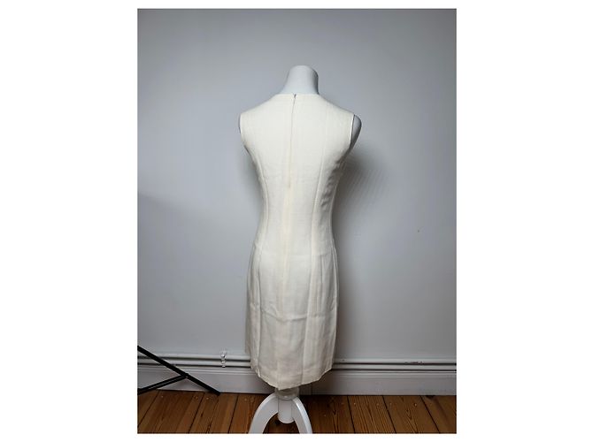 Courreges Vintage Courrèges Leinenkleid Weiß 38/M - Ansicht 4