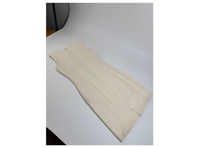 Courreges Vintage Courrèges Leinenkleid Weiß 38/M - Ansicht 6