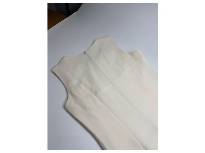 Courreges Vintage Courrèges Leinenkleid Weiß 38/M - Ansicht 7
