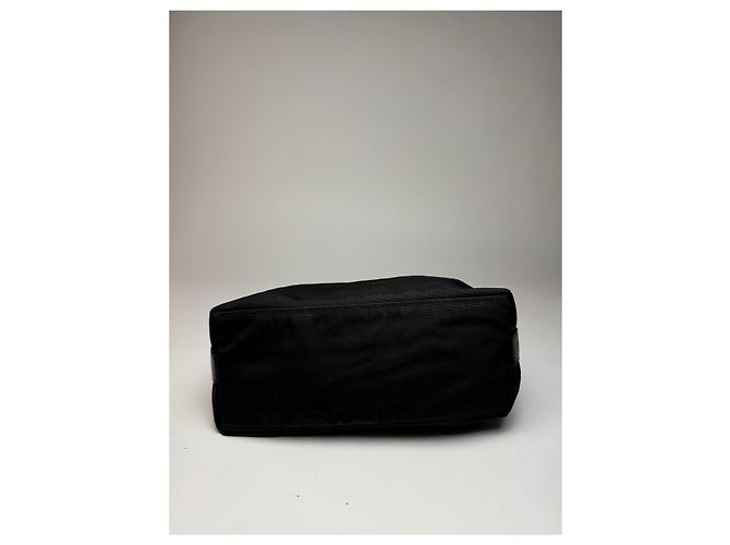 Vintage Gucci Canvas-Leder-Handtasche Schwarz - Ansicht 12