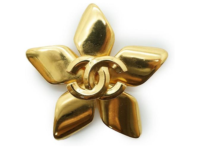 Chanel Spilla Fiore Logo CC GP D'oro - vista 2