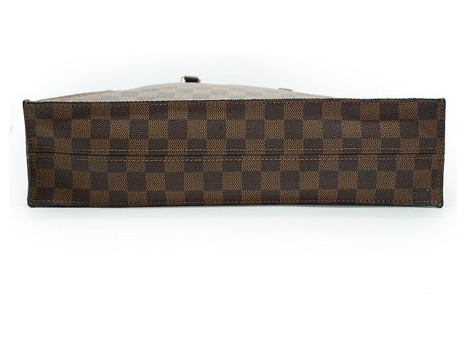 Louis Vuitton Borsa Piatta Damier Ebene Marrone - vista 5