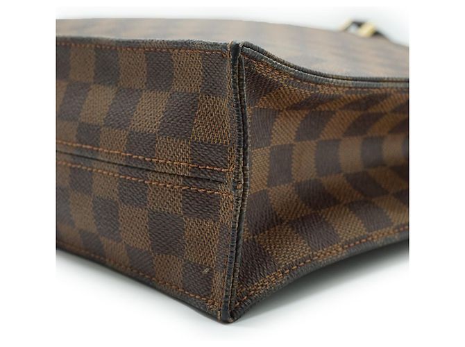 Louis Vuitton Borsa Piatta Damier Ebene Marrone - vista 7