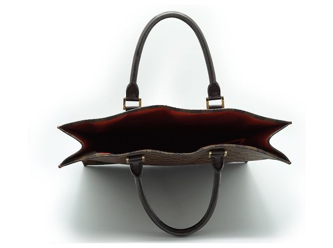 Louis Vuitton Borsa Piatta Damier Ebene Marrone - vista 8