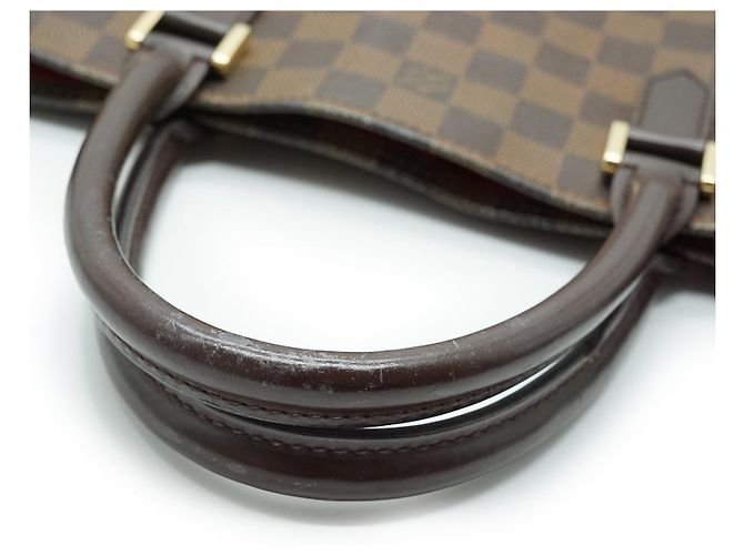 Louis Vuitton Borsa Piatta Damier Ebene Marrone - vista 9