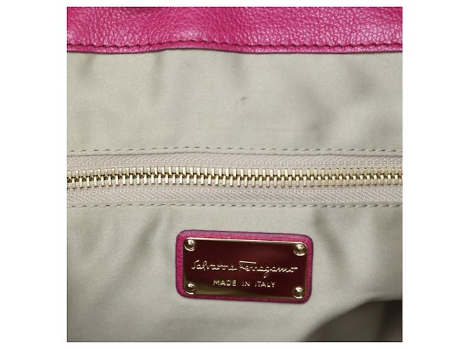 Borsa a mano/spalla in pelle rosa Salvatore Ferragamo - vista 17