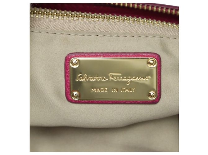Borsa a mano/spalla in pelle rosa Salvatore Ferragamo - vista 18