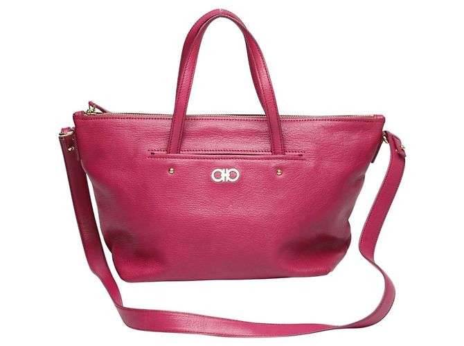 Borsa a mano/spalla in pelle rosa Salvatore Ferragamo - vista 2