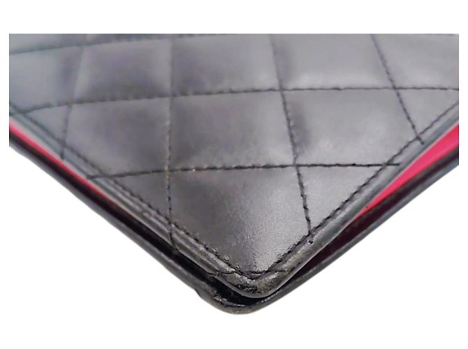 Chanel Cambon Bifold Langbörse Schwarz Pink - Ansicht 11