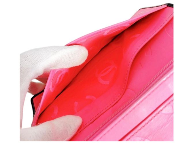 Chanel Cambon Bifold Langbörse Schwarz Pink - Ansicht 13