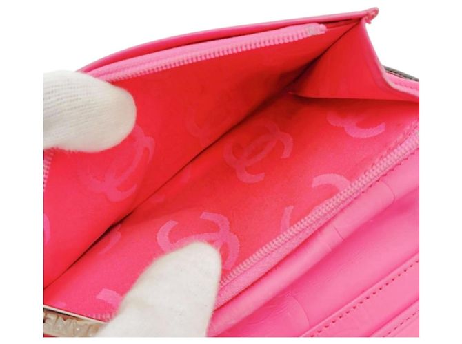 Chanel Cambon Bifold Langbörse Schwarz Pink - Ansicht 16