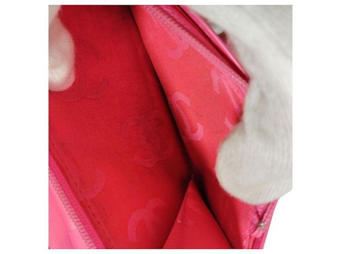 Chanel Cambon Bifold Langbörse Schwarz Pink - Ansicht 17