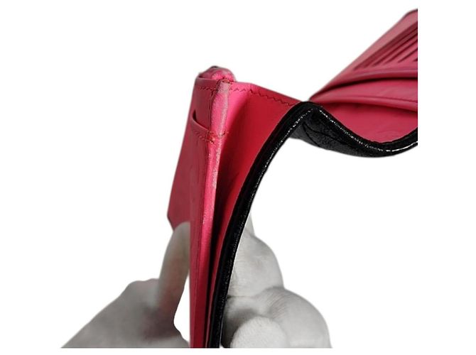 Chanel Cambon Bifold Langbörse Schwarz Pink - Ansicht 19