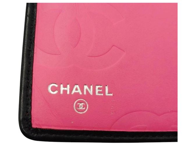 Chanel Cambon Bifold Langbörse Schwarz Pink - Ansicht 20
