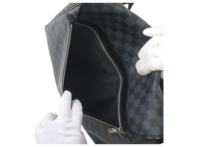 Borsa a Spalla in Pelle Daniel GM Damier Graphite di Louis Vuitton Nero Damier ebene - vista 14