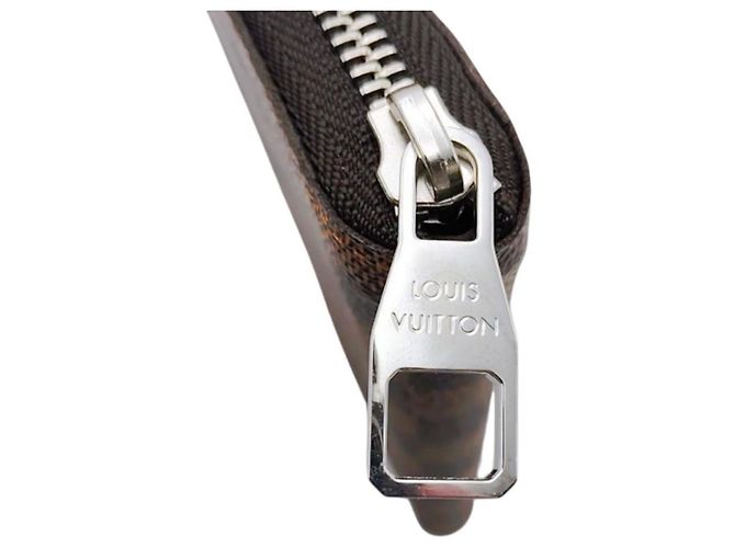 Louis Vuitton Zippy Geldbörse aus Damier-Canvas Braun Damier ebene - Ansicht 11