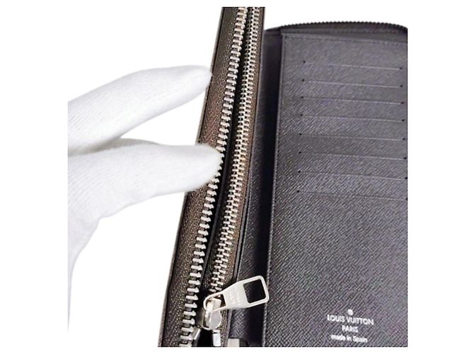 Louis Vuitton Zippy Geldbörse aus Damier-Canvas Braun Damier ebene - Ansicht 16