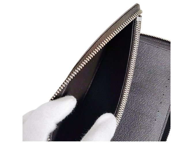 Louis Vuitton Zippy Geldbörse aus Damier-Canvas Braun Damier ebene - Ansicht 18