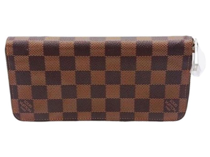 Louis Vuitton Zippy Geldbörse aus Damier-Canvas Braun Damier ebene - Ansicht 2
