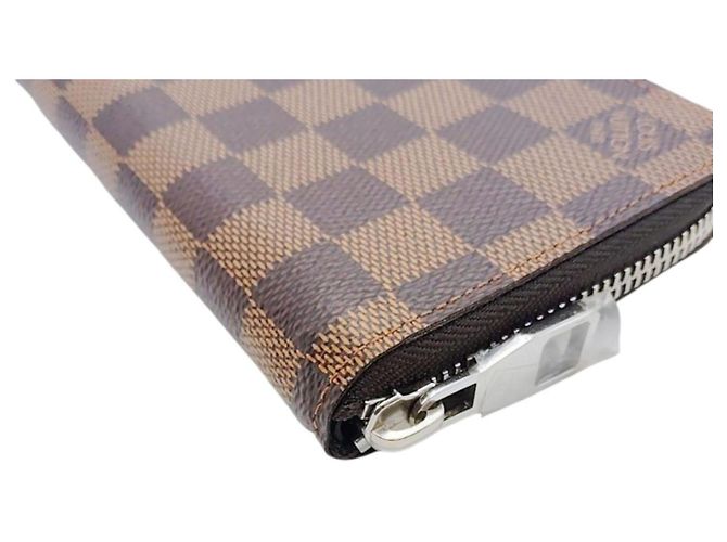 Louis Vuitton Zippy Geldbörse aus Damier-Canvas Braun Damier ebene - Ansicht 8