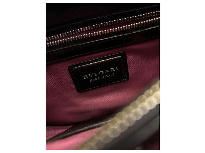 Bulgari Schwarze Lederhandtasche Serpenti von Bvlgari - Ansicht 3
