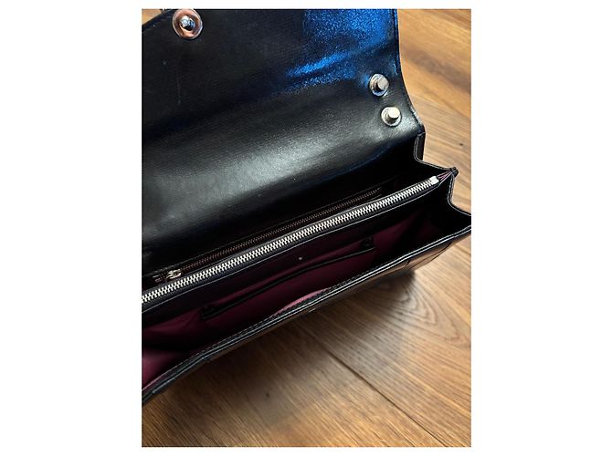Bulgari Schwarze Lederhandtasche Serpenti von Bvlgari - Ansicht 6