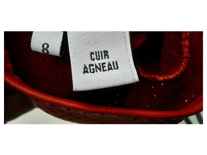Autre Marque CAUSSE GANTIER Handschuhe in Ziegelrot Neu T8 Orange - Ansicht 3
