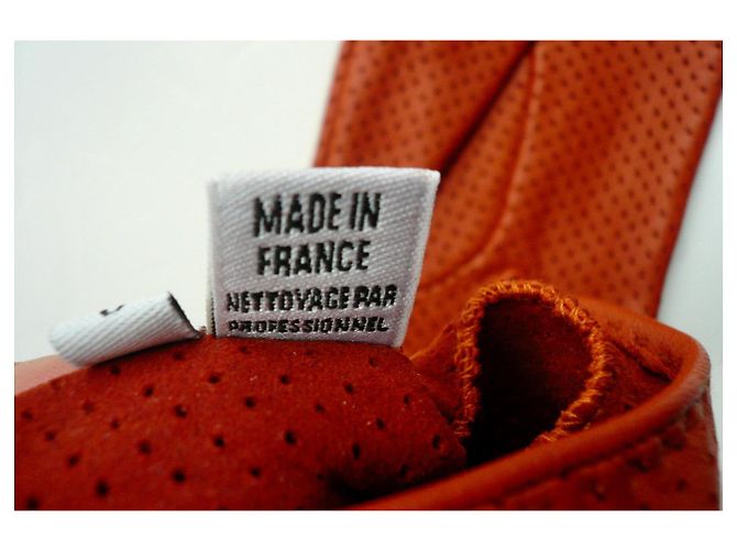 Autre Marque CAUSSE GANTIER Handschuhe in Ziegelrot Neu T8 Orange - Ansicht 4