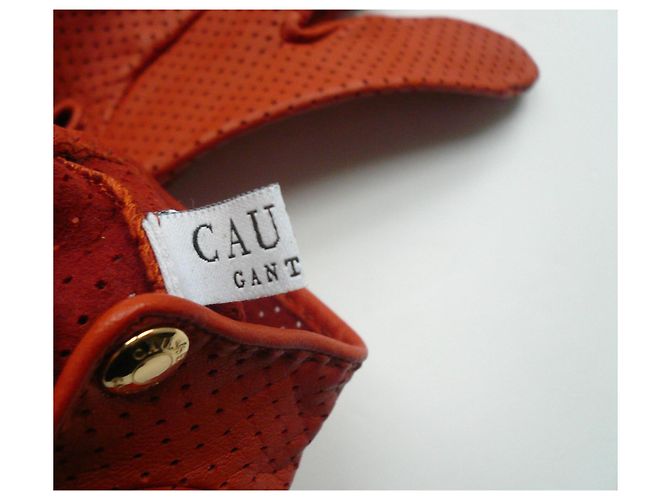 Autre Marque CAUSSE GANTIER Handschuhe in Ziegelrot Neu T8 Orange - Ansicht 5