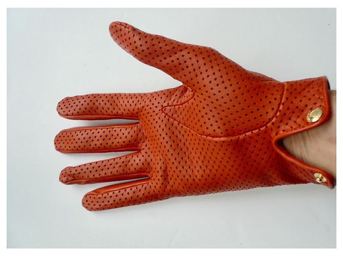 Autre Marque CAUSSE GANTIER Handschuhe in Ziegelrot Neu T8 Orange - Ansicht 8