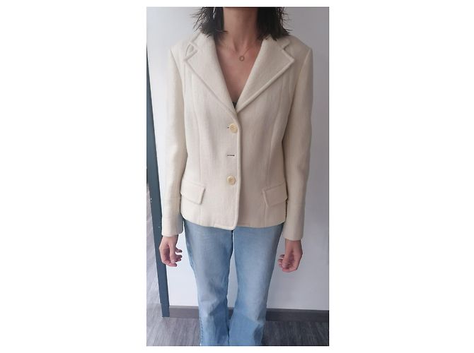 Weekend Max Mara Jacke aus weißer Wolle - Ansicht 2