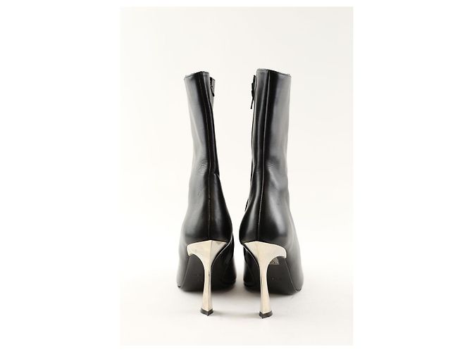 Thierry Mugler Botas de cuero negro - vista 2