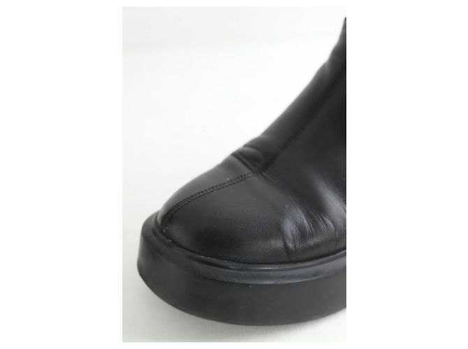 The row Mocassini in pelle nera Nero - vista 4
