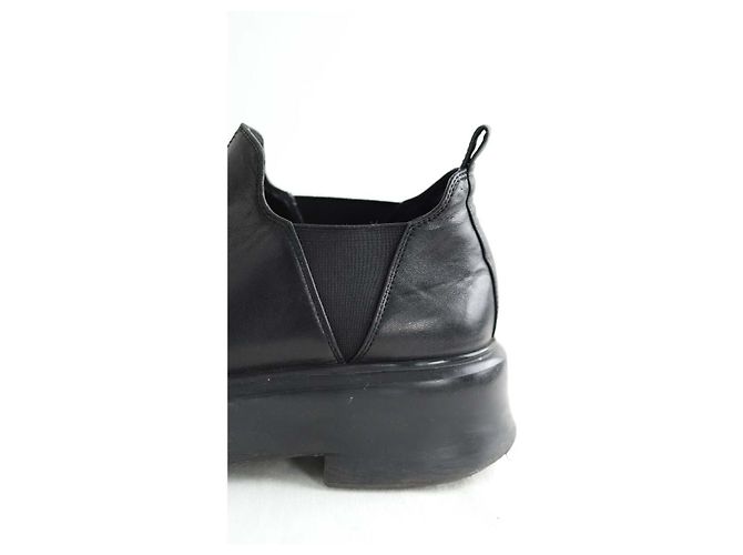 The row Mocassini in pelle nera Nero - vista 5