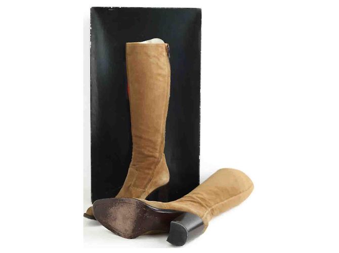 Free Lance Botas de camurça camel Camelo - vista 5