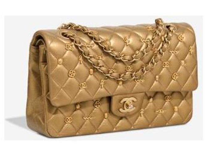 Bolso CHANEL Timeless/Classique en Cuero Dorado - 102985 - vista 3