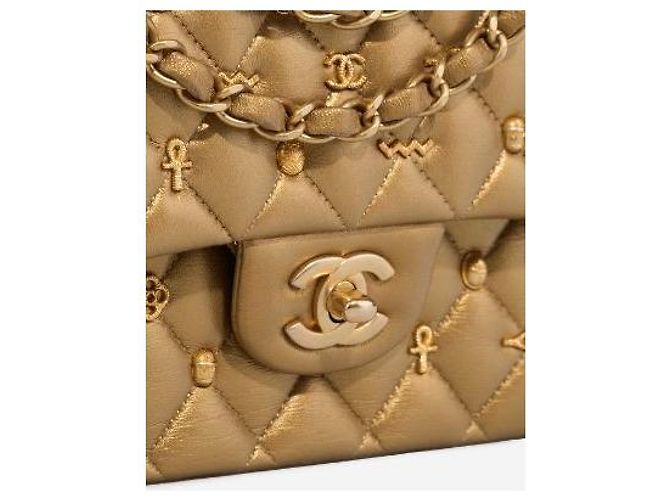 Bolso CHANEL Timeless/Classique en Cuero Dorado - 102985 - vista 4