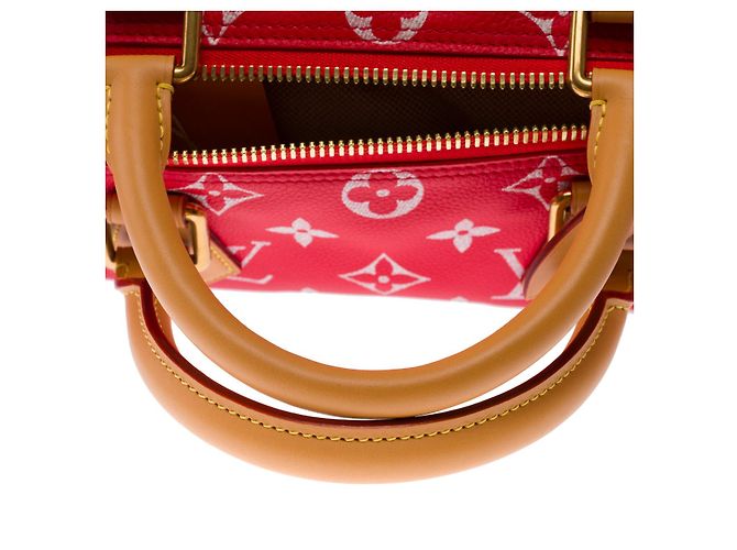 Borsa LOUIS VUITTON Speedy in Pelle Rossa - 103016 Rosso - vista 12
