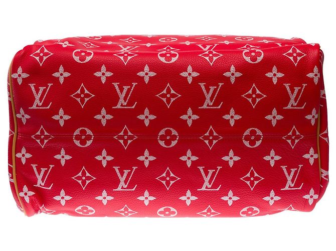 Borsa LOUIS VUITTON Speedy in Pelle Rossa - 103016 Rosso - vista 13