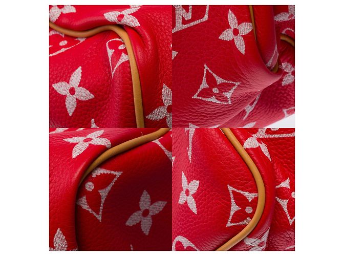 Borsa LOUIS VUITTON Speedy in Pelle Rossa - 103016 Rosso - vista 14